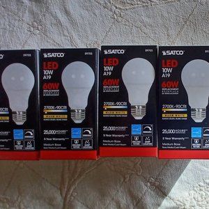 LED 10W bulbs 60W Warm White light bulbs 4 pack